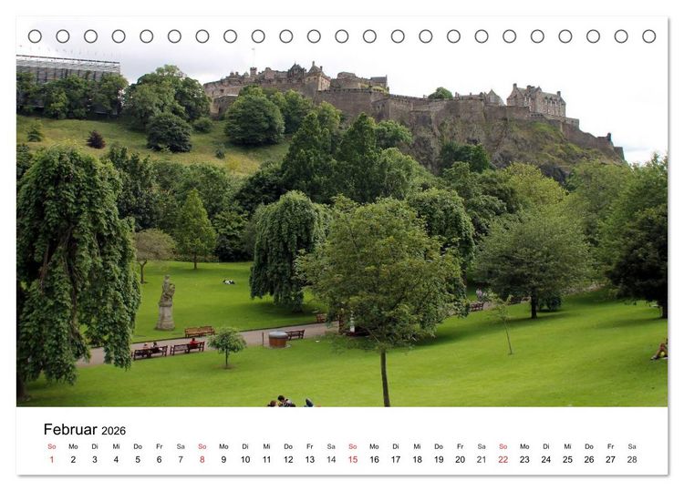 Produktbild: Schottlands Hauptstadt Edinburgh (Tischkalender 2026 DIN A5 quer), CALVENDO Monatskalender