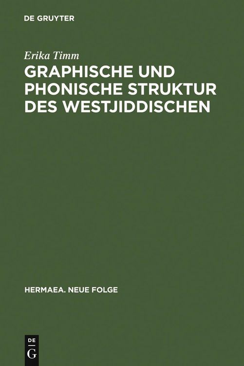 Produktbild: Graphische und phonische Struktur des Westjiddischen