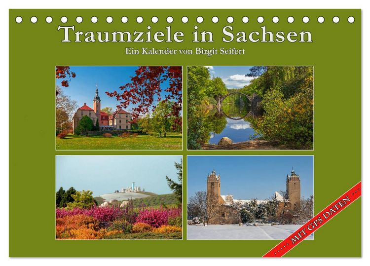 Produktbild: Traumziele in Sachsen (Tischkalender 2026 DIN A5 quer), CALVENDO Monatskalender