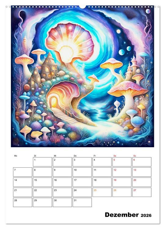 Produktbild: Zauberhafte Muschelh&auml;user (Wandkalender 2026 DIN A2 hoch), CALVENDO Monatskalender