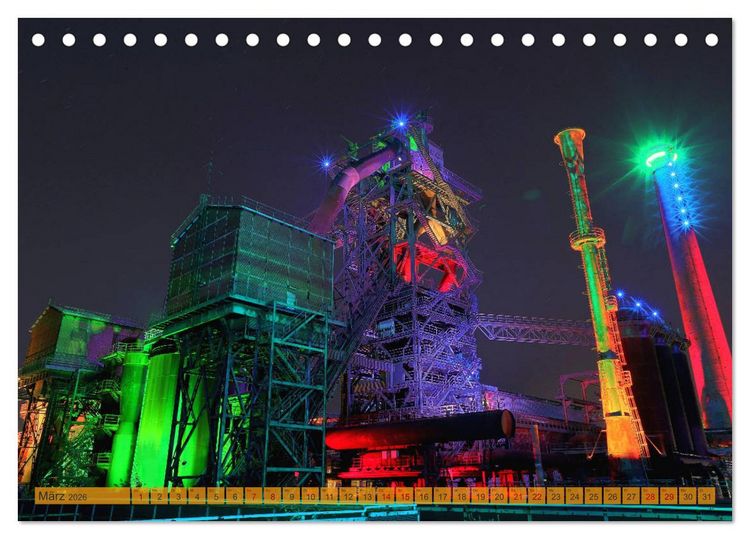 Produktbild: RUHRPOTT LICHTER (Tischkalender 2026 DIN A5 quer), CALVENDO Monatskalender