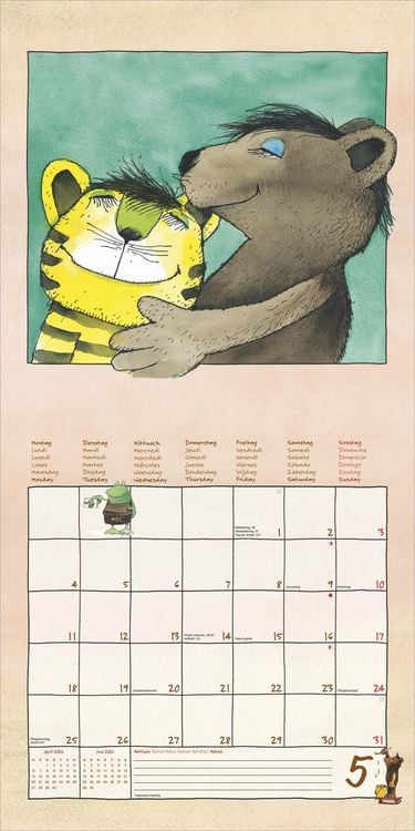 Produktbild: Janosch 2026 - Broschürenkalender 30x30 cm (30x60 geöffnet) - Kalender mit Platz für Notizen - inkl. Poster - Bildkalender - Wandplaner - Wandkalender