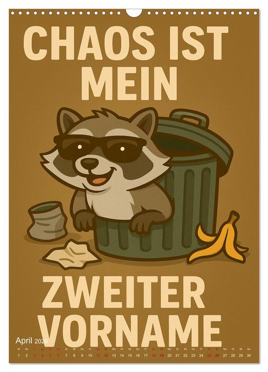 Produktbild: Tierisch eigenwillig - Weil normal langweilig w&auml;re (Wandkalender 2026 DIN A3 hoch), CALVENDO Monatskalender