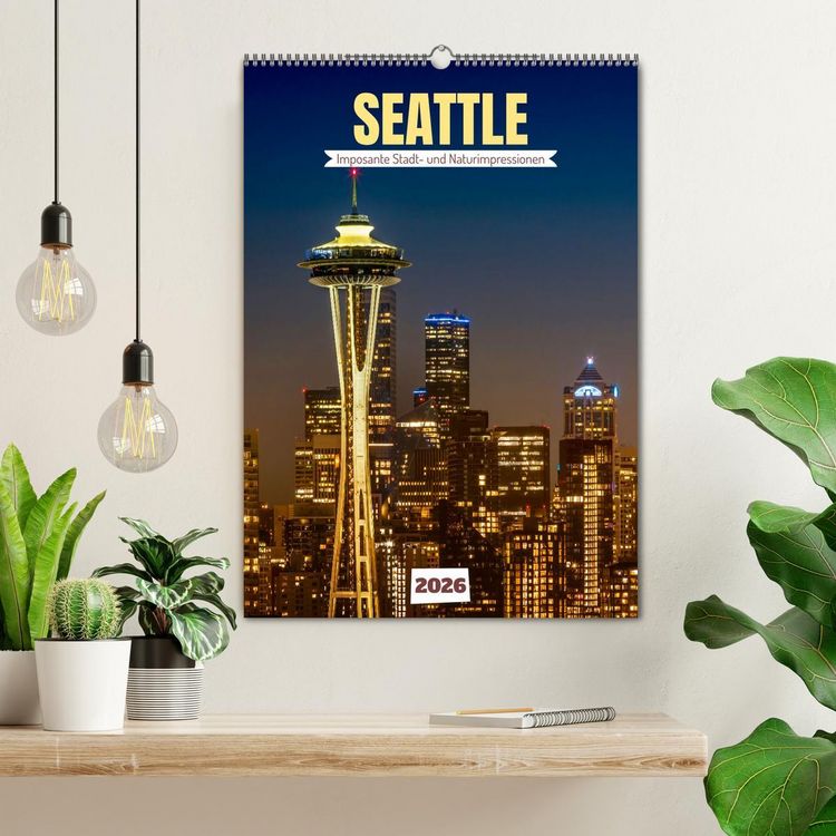 Produktbild: SEATTLE Imposante Stadt- und Naturimpressionen (Wandkalender 2026 DIN A2 hoch), CALVENDO Monatskalender