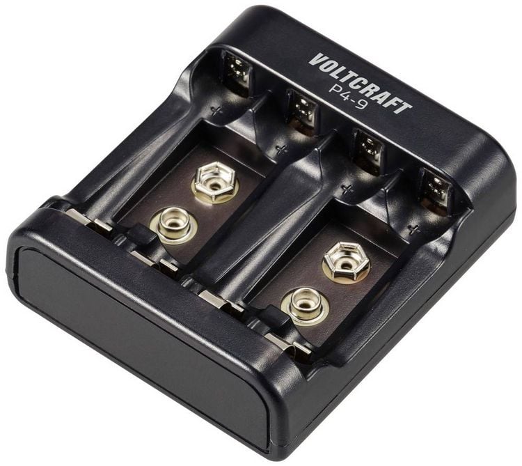 Produktbild: VOLTCRAFT P4-9 Rundzellen-Ladeger&auml;t NiMH Micro (AAA), Mignon (AA), 9V Block