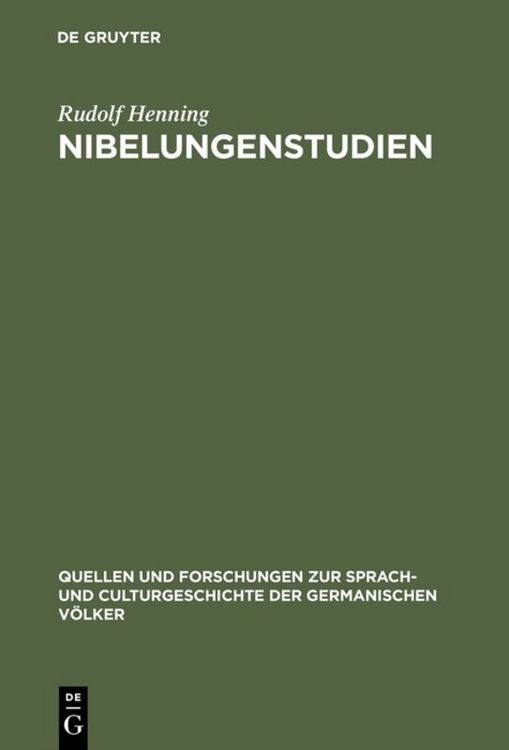 Produktbild: Nibelungenstudien