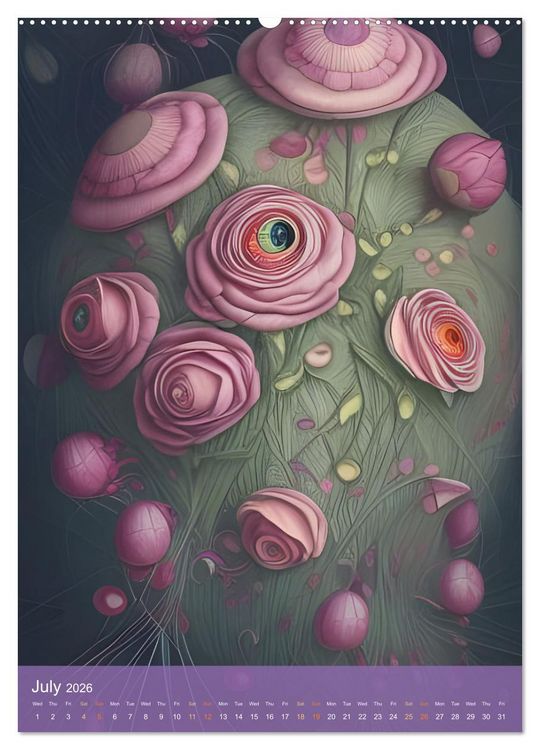 Produktbild: Enchanted Eyes (High Quality Premium Wall Calendar 2026 DIN A2 portrait),CALVENDO 12 Month Wall Calendar