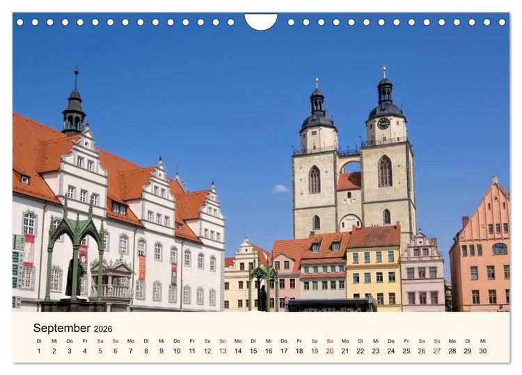 Produktbild: Lutherstadt Wittenberg - Stadt der Reformation (Wandkalender 2026 DIN A4 quer), CALVENDO Monatskalender