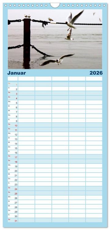 Produktbild: Familienplaner 2026 - Nordseefeeling - Cuxhaven mit 5 Spalten (Wandkalender, 21 x 45 cm) CALVENDO