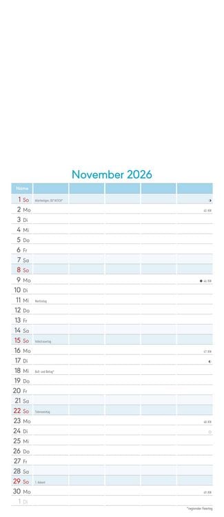 Produktbild: Kreativ-Kalender Familienplaner 2026 - 5 Spalten - 19,5x45 cmFoto, Malen, Basteln - datiert - Kreativkalender - Foto-Kalender - Familienkalender - Wan
