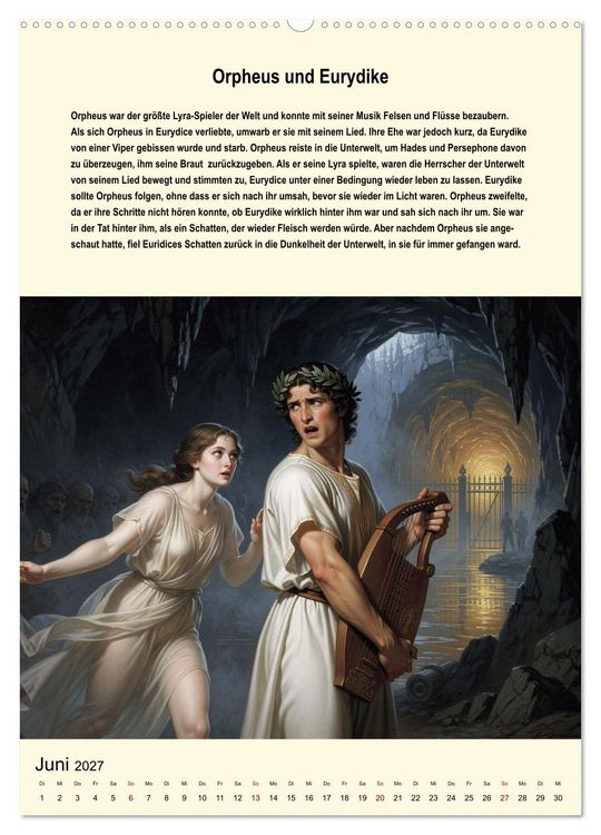 Produktbild: Helden der griechischen Mythologie (Wandkalender 2027 DIN A2 hoch), CALVENDO Monatskalender