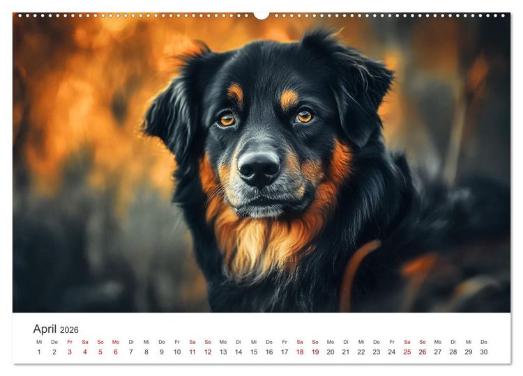Produktbild: Wundert&uuml;te auf vier Pfoten - Mischlingshunde mit Charme (Wandkalender 2026 DIN A2 quer), CALVENDO Monatskalender
