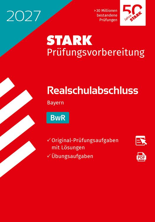 Produktbild: STARK BwR - Realschulabschluss 2027 Bayern - Pr&uuml;fungsvorbereitung