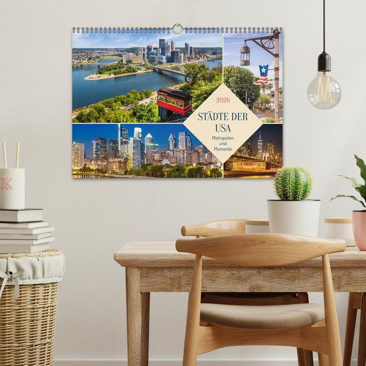 Produktbild: St&auml;dte der USA - Metropolen und Momente (Wandkalender 2026 DIN A3 quer), CALVENDO Monatskalender