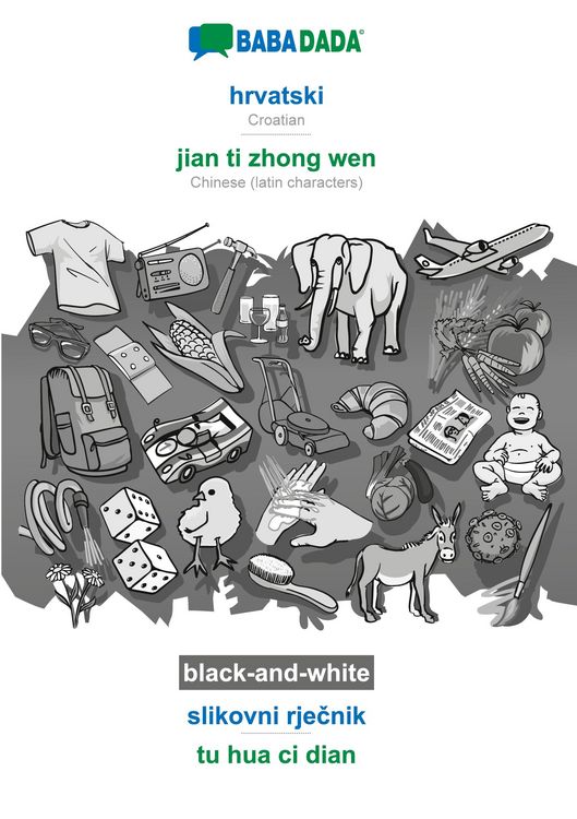 Produktbild: hrvatski - jian ti zhong wen, slikovni rje&iquest;nik, BW