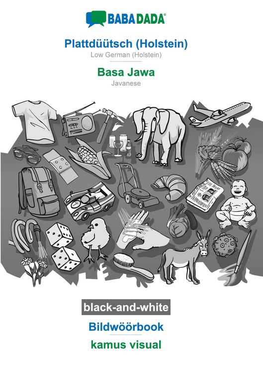 Produktbild: Plattd&uuml;&uuml;tsch (Holstein) - Basa Jawa, Bildw&ouml;&ouml;rbook, BW