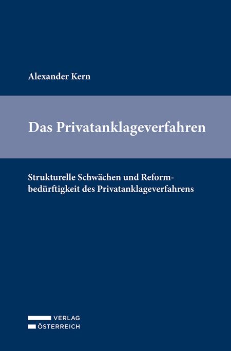 Produktbild: Das Privatanklageverfahren
