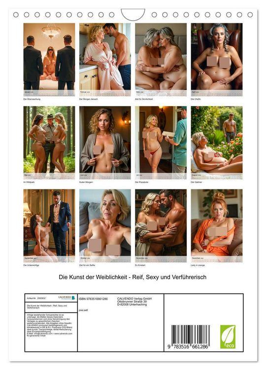 Produktbild: Die Kunst der Weiblichkeit - Reif, Sexy und Verf&uuml;hrerisch (Wandkalender 2026 DIN A4 hoch), CALVENDO Monatskalender
