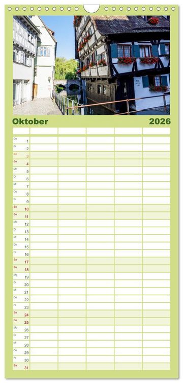 Produktbild: Familienplaner 2026 - Ulm einfach liebenswert mit 5 Spalten (Wandkalender, 21 x 45 cm) CALVENDO