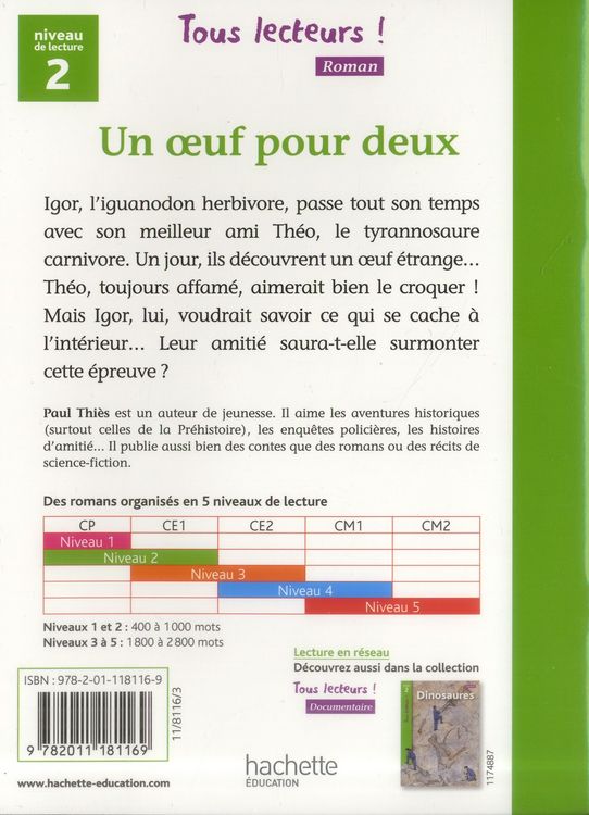 Produktbild: Tous Lecteurs; un Oeuf Pour Deux; Niveau 2; Cycle 2; Livre de l Elev