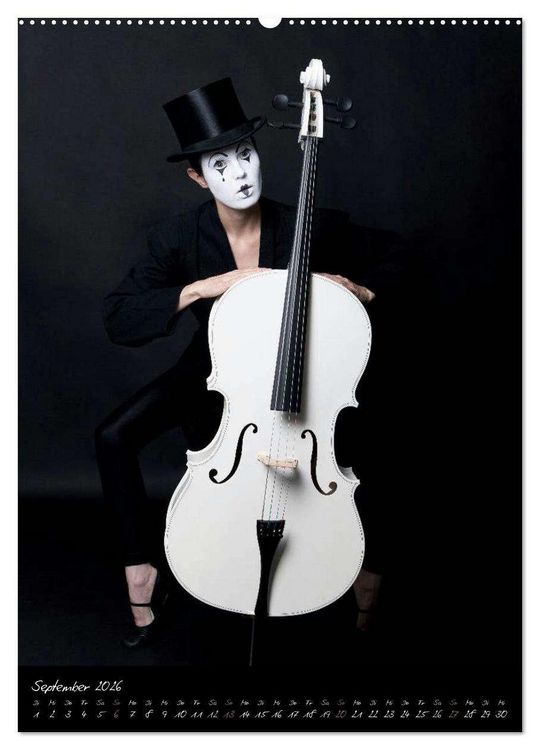 Produktbild: Wei&szlig;es Cello auf Reisen (hochwertiger Premium Wandkalender 2026 DIN A2 hoch), Kunstdruck in Hochglanz