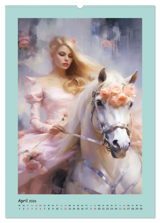 Produktbild: Zauberhafte M&auml;rchenillustrationen im Romantik-Stil (hochwertiger Premium Wandkalender 2026 DIN A2 hoch), Kunstdruck in Hochglanz