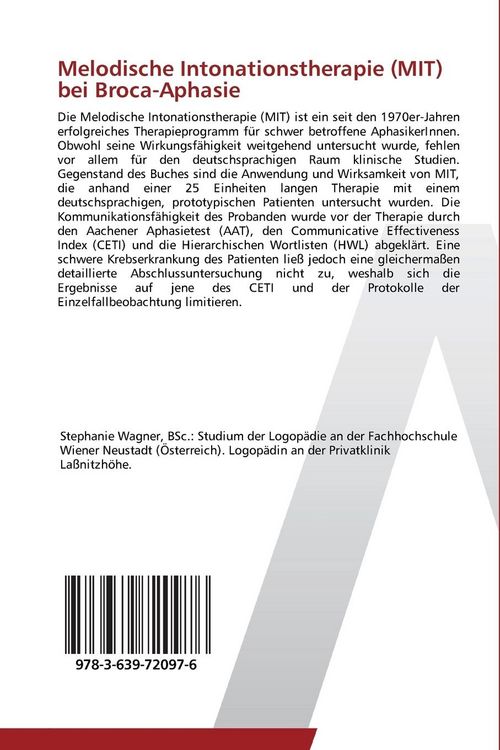 Produktbild: Melodische Intonationstherapie (MIT) bei Broca-Aphasie