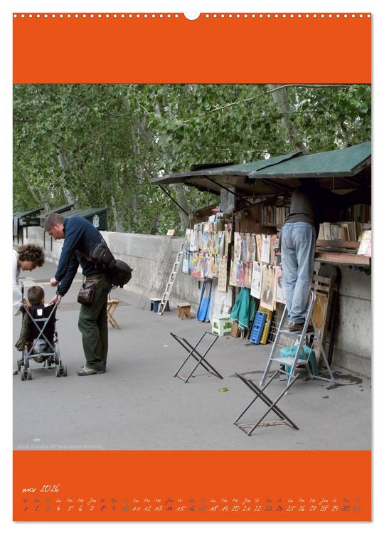 Produktbild: Paris et ses bouquinistes (Calendrier mural 2026 DIN A2 horizontal) calendrier de bureau