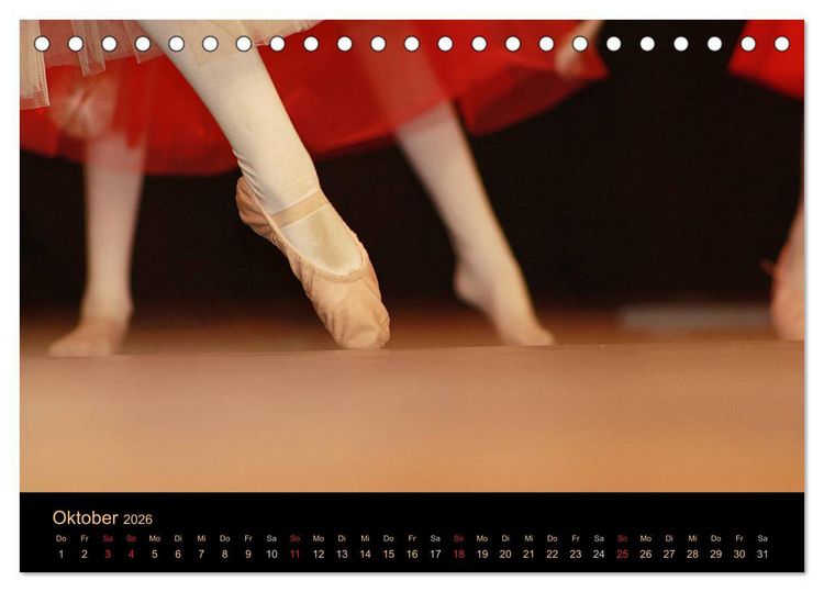 Produktbild: M&auml;dchentr&auml;ume - Ballett und Tanz (Tischkalender 2026 DIN A5 quer), CALVENDO Monatskalender
