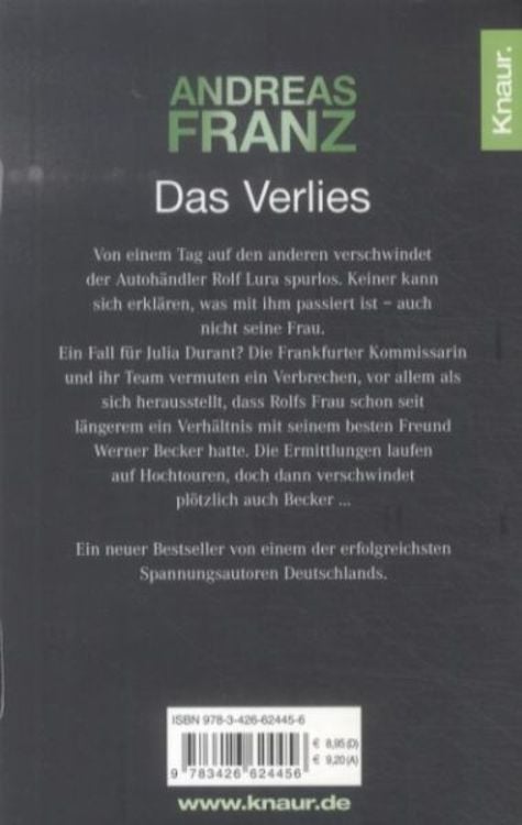 Produktbild: Das Verlies / Julia Durant Band 7