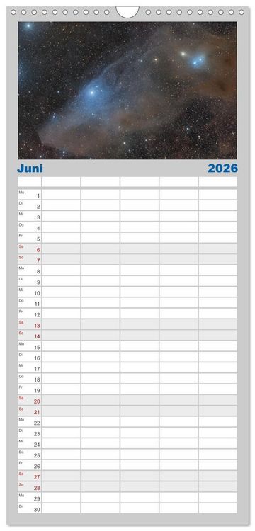 Produktbild: Familienplaner 2026 - Juwelen der Nacht mit 5 Spalten (Wandkalender, 21 x 45 cm) CALVENDO