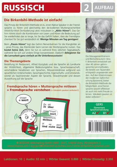 Produktbild: Birkenbihl Sprachen: Russisch gehirn-gerecht, 2 Aufbau, Audio-Kurs