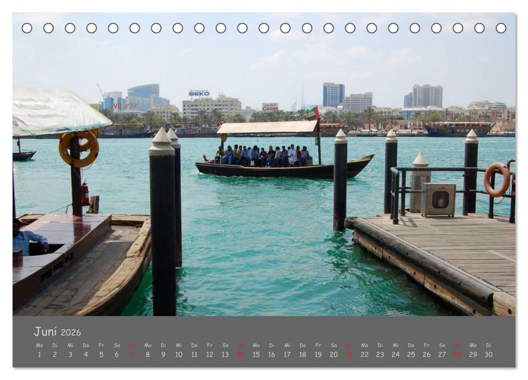 Produktbild: Dubai. Glanz unter der Sonne Arabiens (Tischkalender 2026 DIN A5 quer), CALVENDO Monatskalender