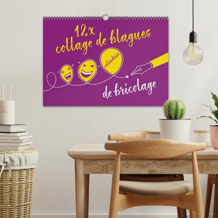 Produktbild: 12 x collage de blagues - calendrier de bricolage (Calendrier mural 2026 DIN A3 vertical), CALVENDO calendrier mensuel