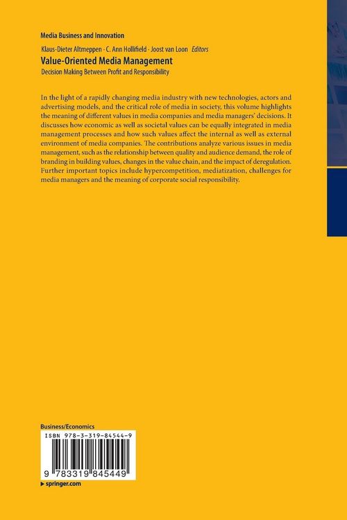 Produktbild: Value-Oriented Media Management