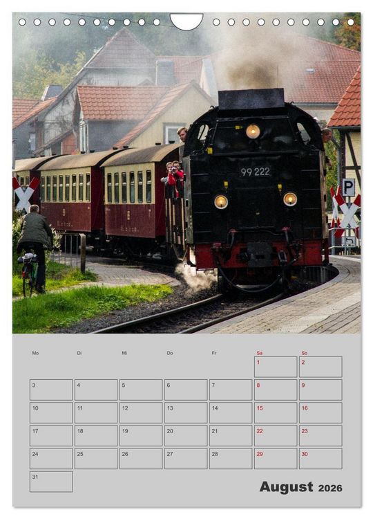 Produktbild: Brockenbahn - Terminplaner (Wandkalender 2026 DIN A4 hoch), CALVENDO Monatskalender
