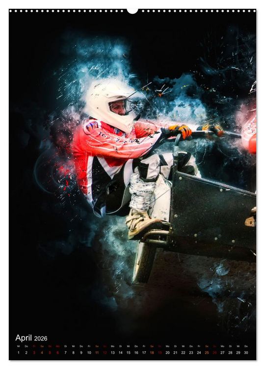 Produktbild: Motocross Seitenwagen - einfach cool (hochwertiger Premium Wandkalender 2026 DIN A2 hoch), Kunstdruck in Hochglanz