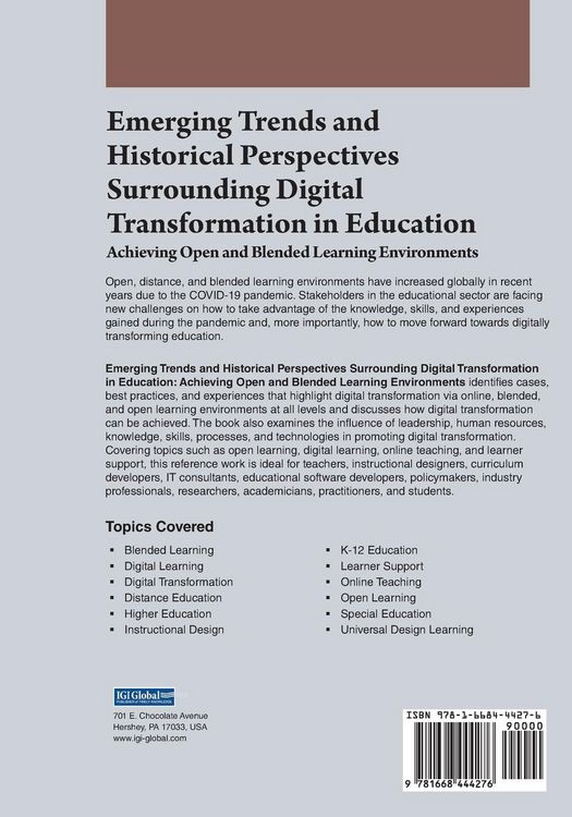 Produktbild: Emerging Trends and Historical Perspectives Surrounding Digital Transformation in Education