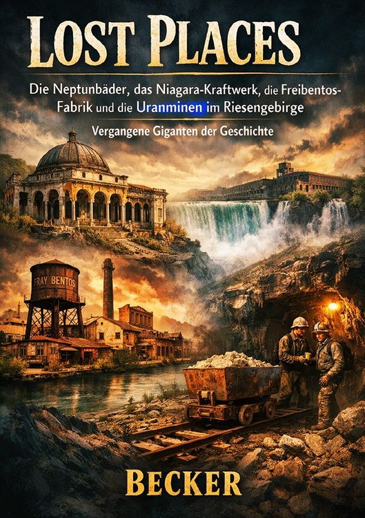 Produktbild: Lost Places I Die Neptunb&auml;der, das Niagara-Kraftwerk, die Freibentos-Fabrik und die Uranminen im Riesengebirge &ndash; Vergangene Giganten der Geschichte