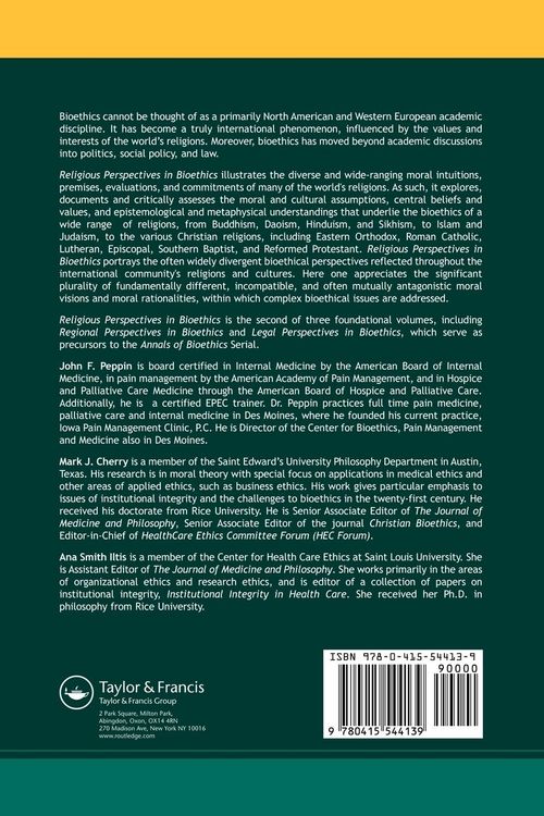 Produktbild: Religious Perspectives on Bioethics