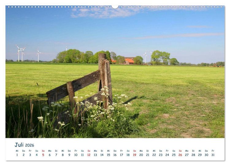 Produktbild: Butjadingen. Impressionen zwischen Jade und Nordsee (Wandkalender 2026 DIN A2 quer), CALVENDO Monatskalender