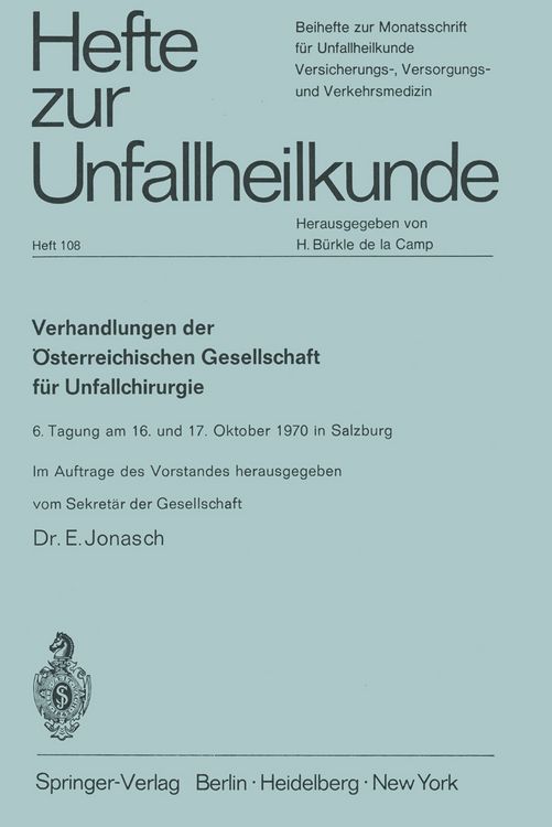 Produktbild: Verhandlungen der &Ouml;sterreichischen Gesellschaft f&uuml;r Unfallchirurgie