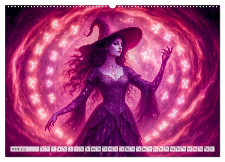 Produktbild: Mystische Hexen - Magische Frauen und finstere N&auml;chte (Wandkalender 2026 DIN A2 quer), CALVENDO Monatskalender