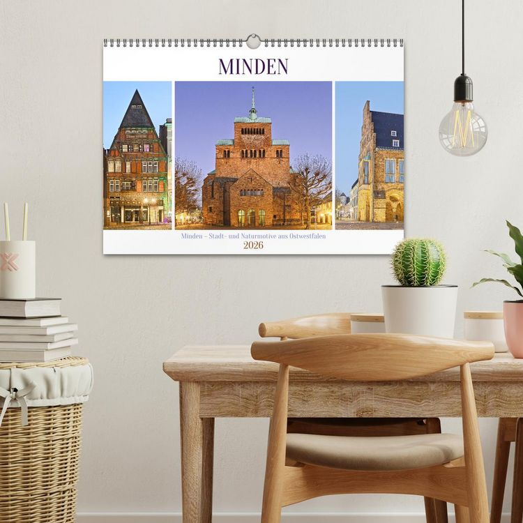 Produktbild: Minden &ndash; Stadt- und Naturmotive aus Ostwestfalen (Wandkalender 2026 DIN A3 quer), CALVENDO Monatskalender