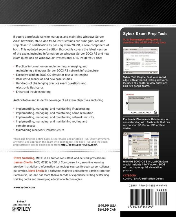 Produktbild: McSa / McSe: Windows Server 2003 Network Infrastructure Implementation, Management, and Maintenance Study Guide