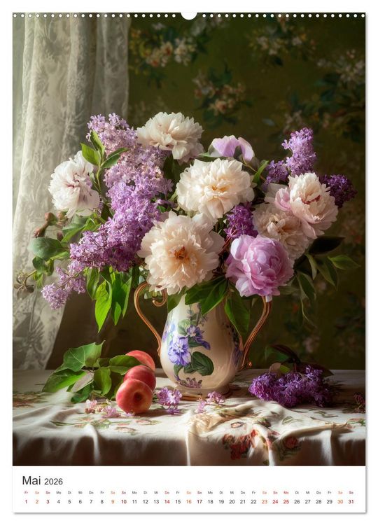 Produktbild: Die Sprache der Blumen (Wandkalender 2026 DIN A2 hoch), CALVENDO Monatskalender