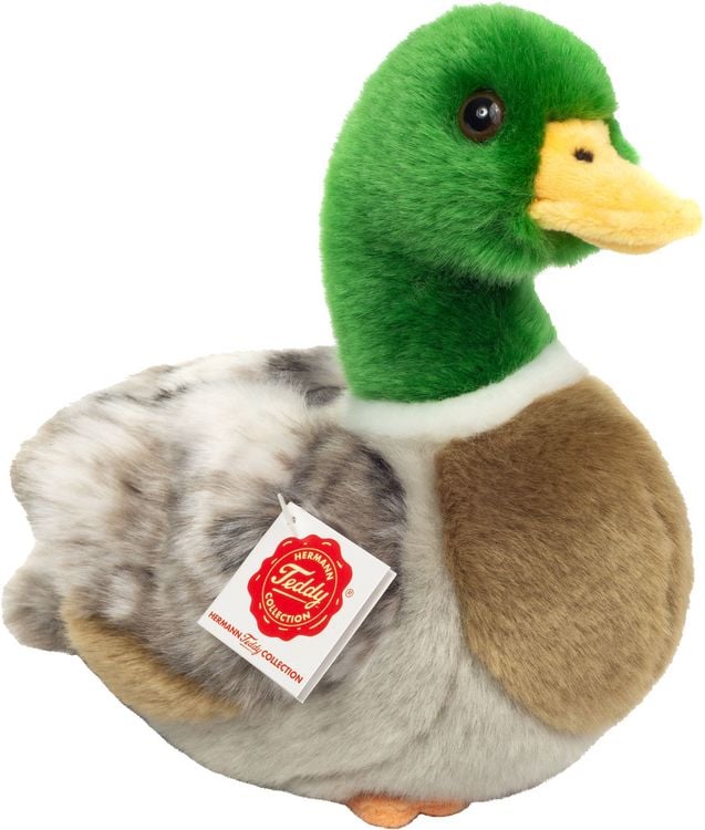 Produktbild: Teddy Hermann 93131 - Wildente, Ente, Pl&uuml;schfigur, 24 cm