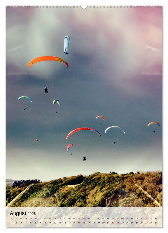 Produktbild: Paragliding - einfach Spa&szlig; (hochwertiger Premium Wandkalender 2026 DIN A2 hoch), Kunstdruck in Hochglanz