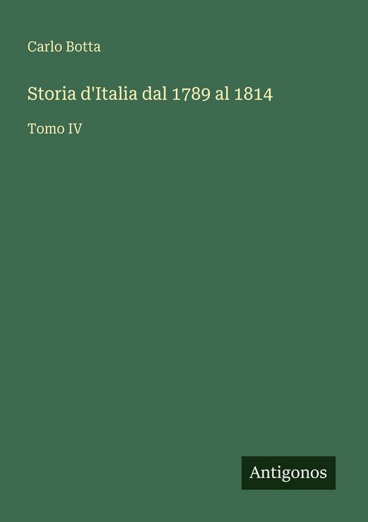 Produktbild: Storia d'Italia dal 1789 al 1814