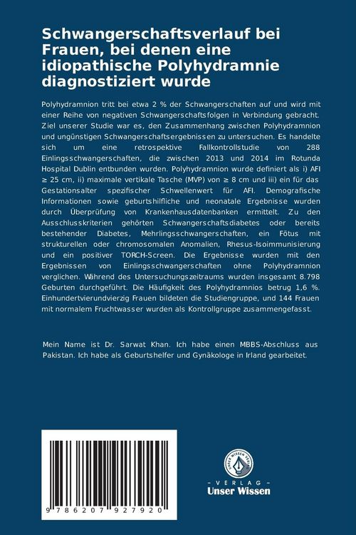 Produktbild: Schwangerschaftsverlauf bei Frauen, bei denen eine idiopathische Polyhydramnie diagnostiziert wurde